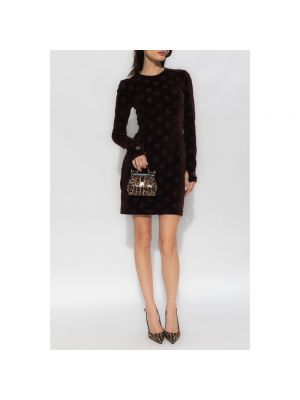 Mini-abito in velluto Dolce & Gabbana marrone
