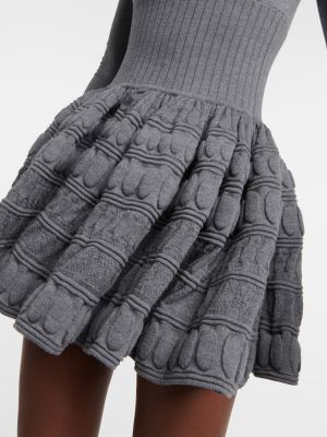 Vestito di lana Alaïa grigio