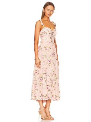 Vestido midi de flores Yumi Kim rosa