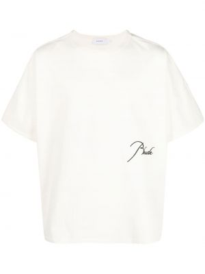 T-shirt con stampa Rhude bianco