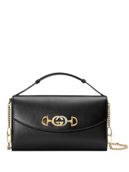 Lær mini bag Gucci svart