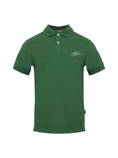 Poloshirt aus baumwoll mit print mit kurzen ärmeln Plein Sport grün