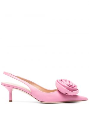 Полуотворени обувки с отворена пета Blumarine розово