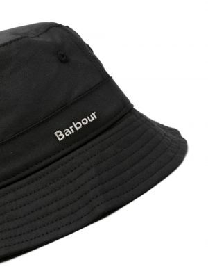 Bavlněný klobouk Barbour černý