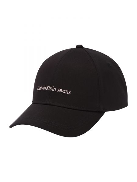 Cappello con visiera di cotone Calvin Klein nero