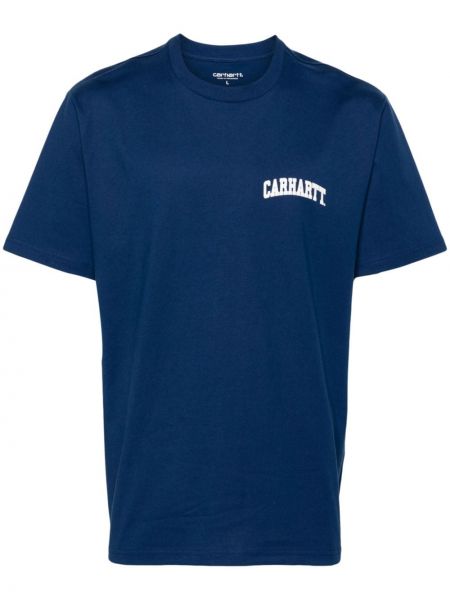 Bavlněné tričko Carhartt Wip modré