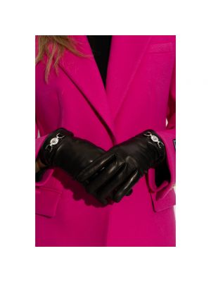 Leder handschuh Versace schwarz