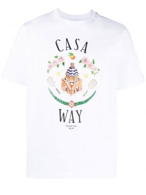 Majica s potiskom Casablanca bela