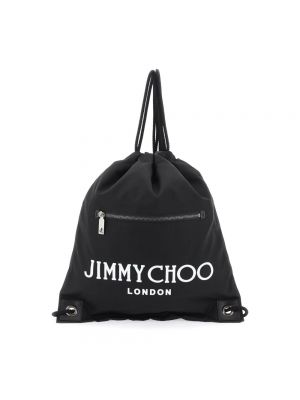 Nylonowy plecak Jimmy Choo czarny