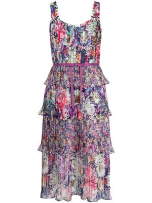 Trykt floral dress Marchesa Notte lilla