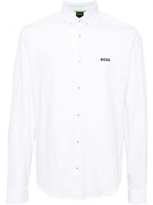 Kokvilnas krekls Boss balts