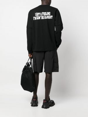 Pullover mit print Sacai schwarz