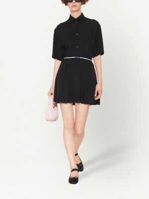 Krepové šaty Miu Miu černé