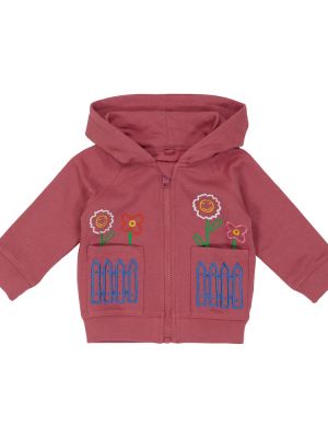 Brodert hettegenser for jenter Stella Mccartney Kids rosa