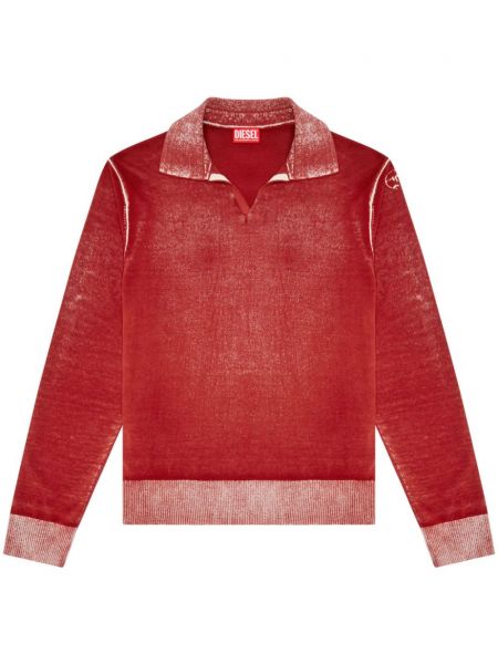 Дълъг пуловер Diesel червено