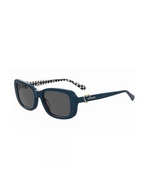 Sonnenbrille mit print Love Moschino blau