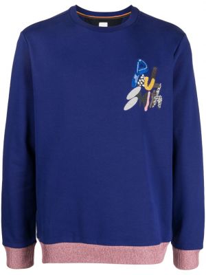 Sweatshirt mit stickerei aus baumwoll Paul Smith blau