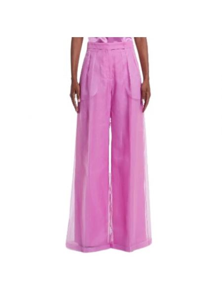 Spodnie eleganckie Max Mara różowe