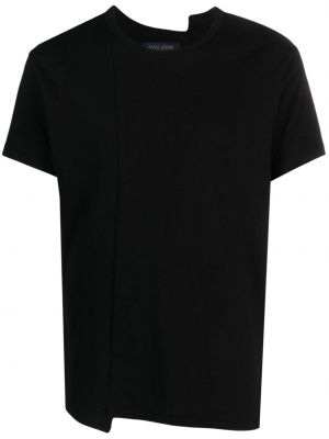 Asymetrické bavlněné tričko Yohji Yamamoto černé