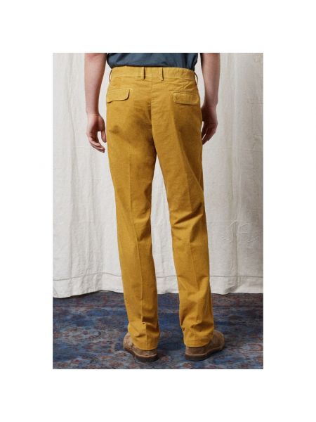 Pantalones chinos de pana bootcut Massimo Alba amarillo