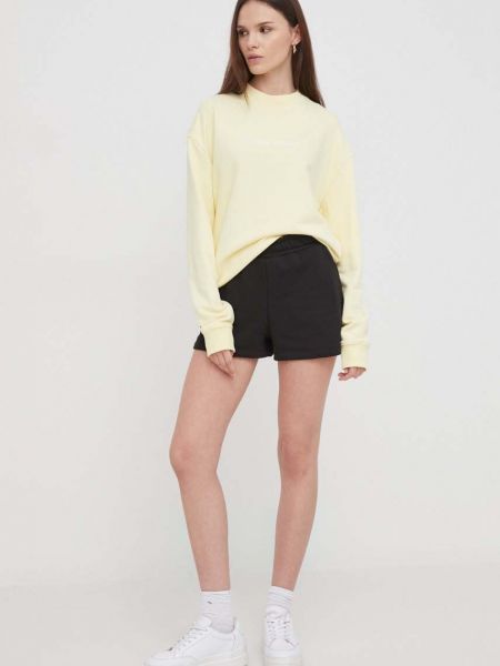 Bluza bawełniana z nadrukiem Calvin Klein żółta