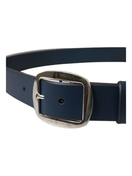 Cinturón de cuero con hebilla Dolce & Gabbana azul