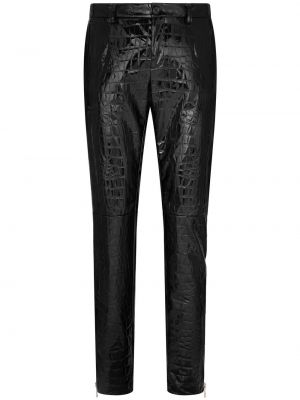 Παντελόνι σε στενή γραμμή Dolce & Gabbana μαύρο