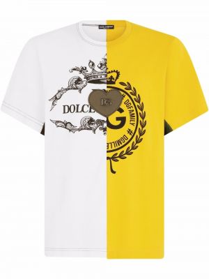 Trykt t-skjorte Dolce & Gabbana hvit