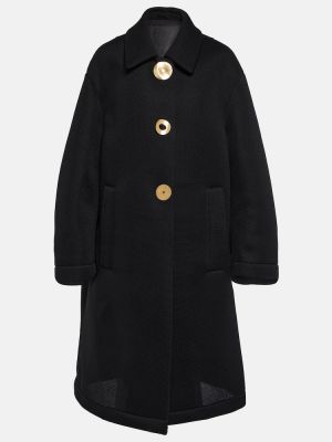 Oversized krátký kabát Dries Van Noten černý