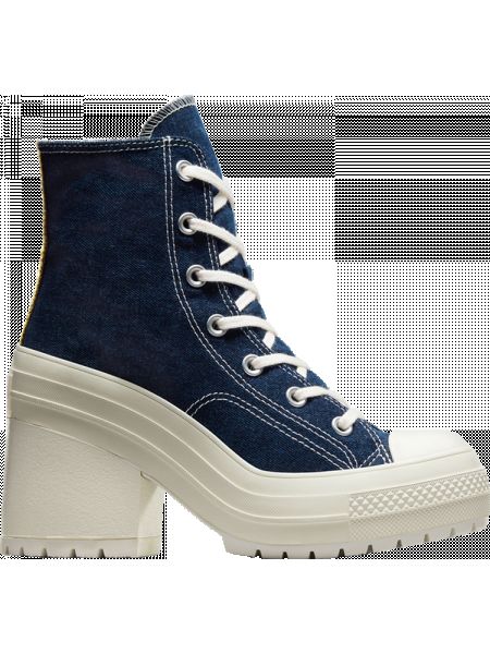 Кроссовки на каблуке Converse синие