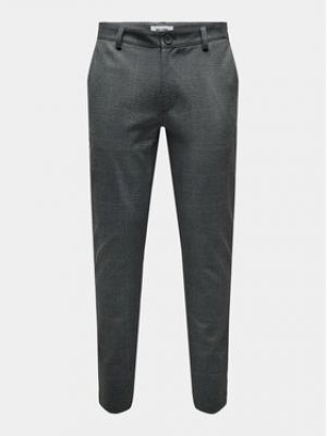 Slim fit chinos Only & Sons šedé