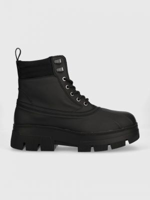 Calvin Klein Jeans trapery skórzane Chunky Combat Chelsea Duck męskie kolor czarny