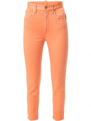 Vaqueros skinny de cintura alta Dsquared2 naranja