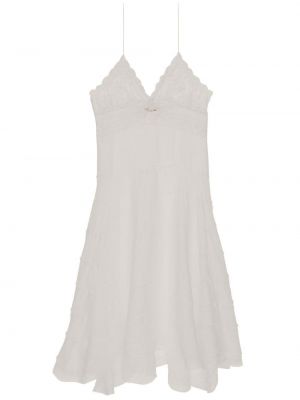 Svilena mini haljina s čipkom Saint Laurent