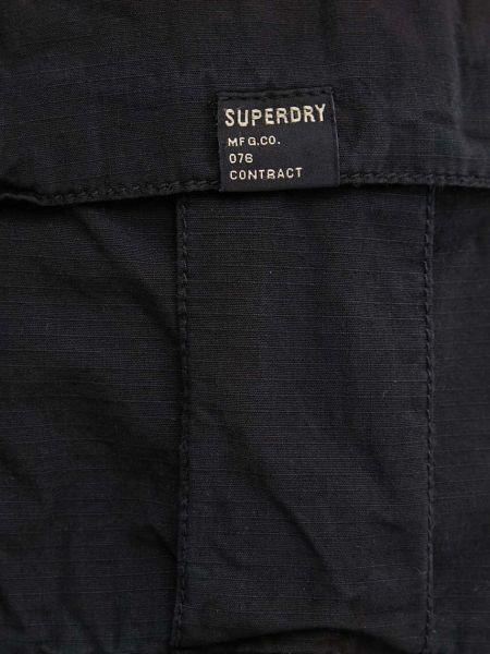 Однотонні бавовняні шорти Superdry чорні