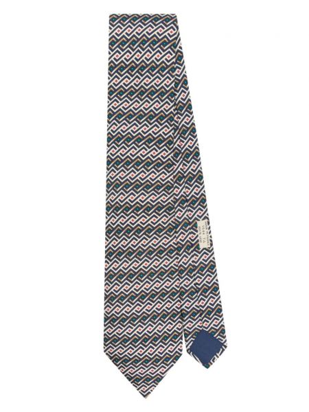 Svilena kravata s printom s apstraktnim uzorkom Hermès Pre-owned