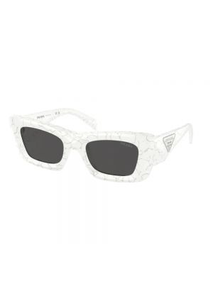 Okulary przeciwsłoneczne eleganckie Prada białe