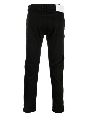 Skinny džíny s oděrkami Pmd černé