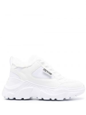 Sneakersy z futerkiem Versace Jeans Couture białe