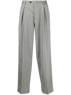 Vlnené nohavice Moschino sivá
