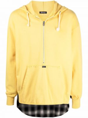 Karierter hoodie mit print Undercoverism gelb