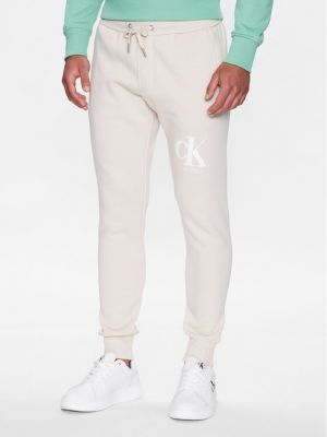 Pantalon de joggings Calvin Klein Jeans beige