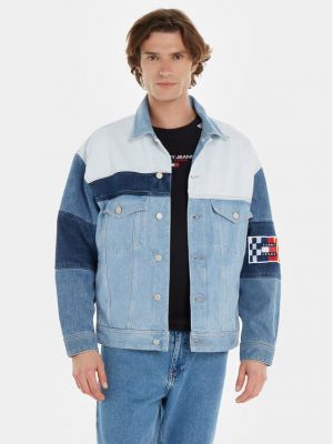 Traper jakna oversized Tommy Jeans plava