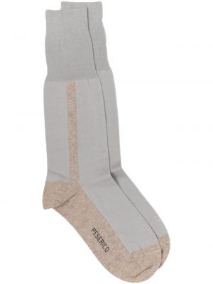 Чорапи на райета с принт Peserico сиво