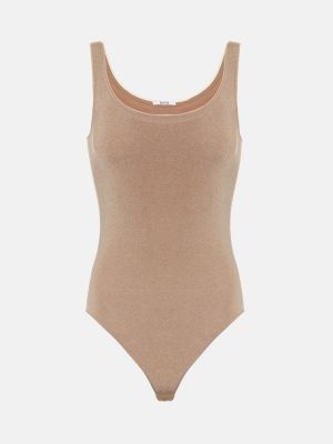 Bomull body Wolford brun