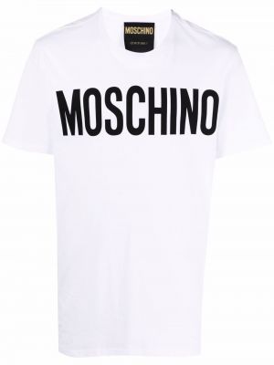 Tričko s potiskem Moschino bílé