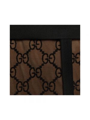 Mini falda de lana de seda Gucci negro