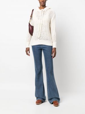 Sweter z kapturem Isabel Marant biały