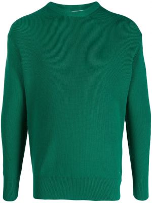 Памучен пуловер бродиран Manuel Ritz зелено
