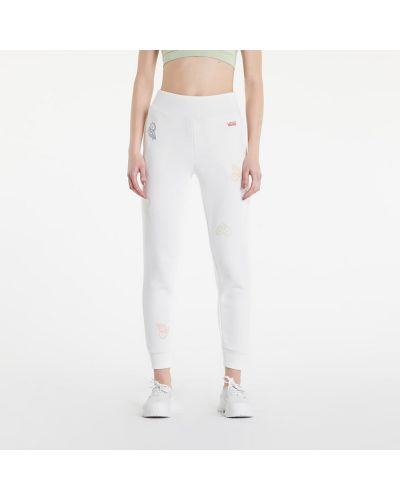 Kostkované sportovní kalhoty s paisley potiskem Vans bílé